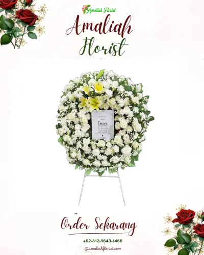Krans Bunga Duka Cita di Dahana